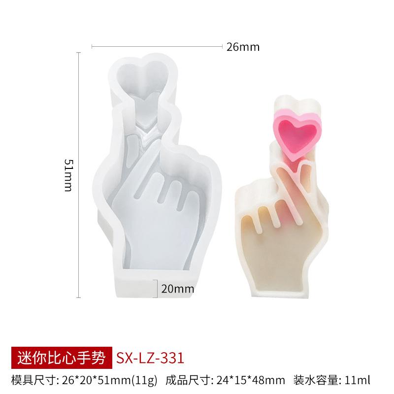 Handmade Silicone Mold For Hand Shaped Candle Holder Plaster Aroma Diffuser Stone Cake Decorating
