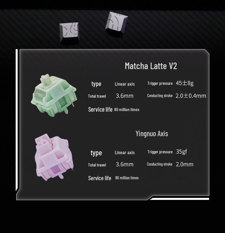 Ultra-Thin Bluetooth Mechanical Keyboard - Three-Axis Design, Office Gasket Structure, PBT Keycaps, Aluminum Build, Portable for Tablets