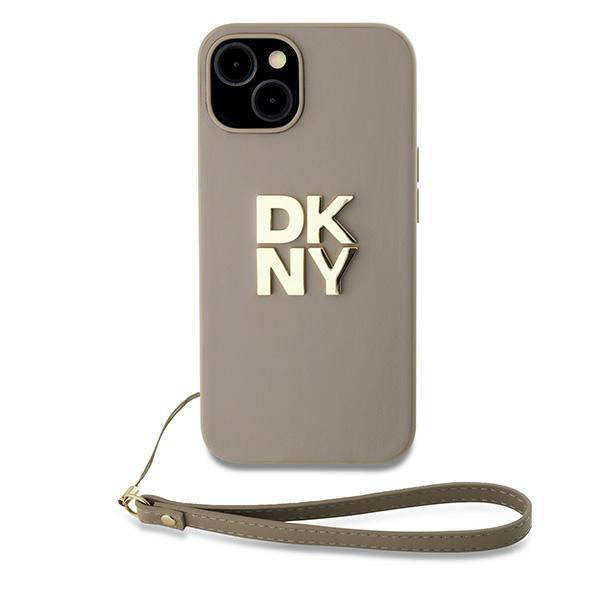 Dkny Dkhcp15Spbswse Iphone 15 / 14 / 136.1 Beige Hardcase Wrist Strap Stock Logo