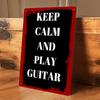 1 Item: "Keep Calm While Playing Guitar" Tinplate Wall Hanging, Retro Style Home Decor, Suitable for Music Lovers and Guitar Ent