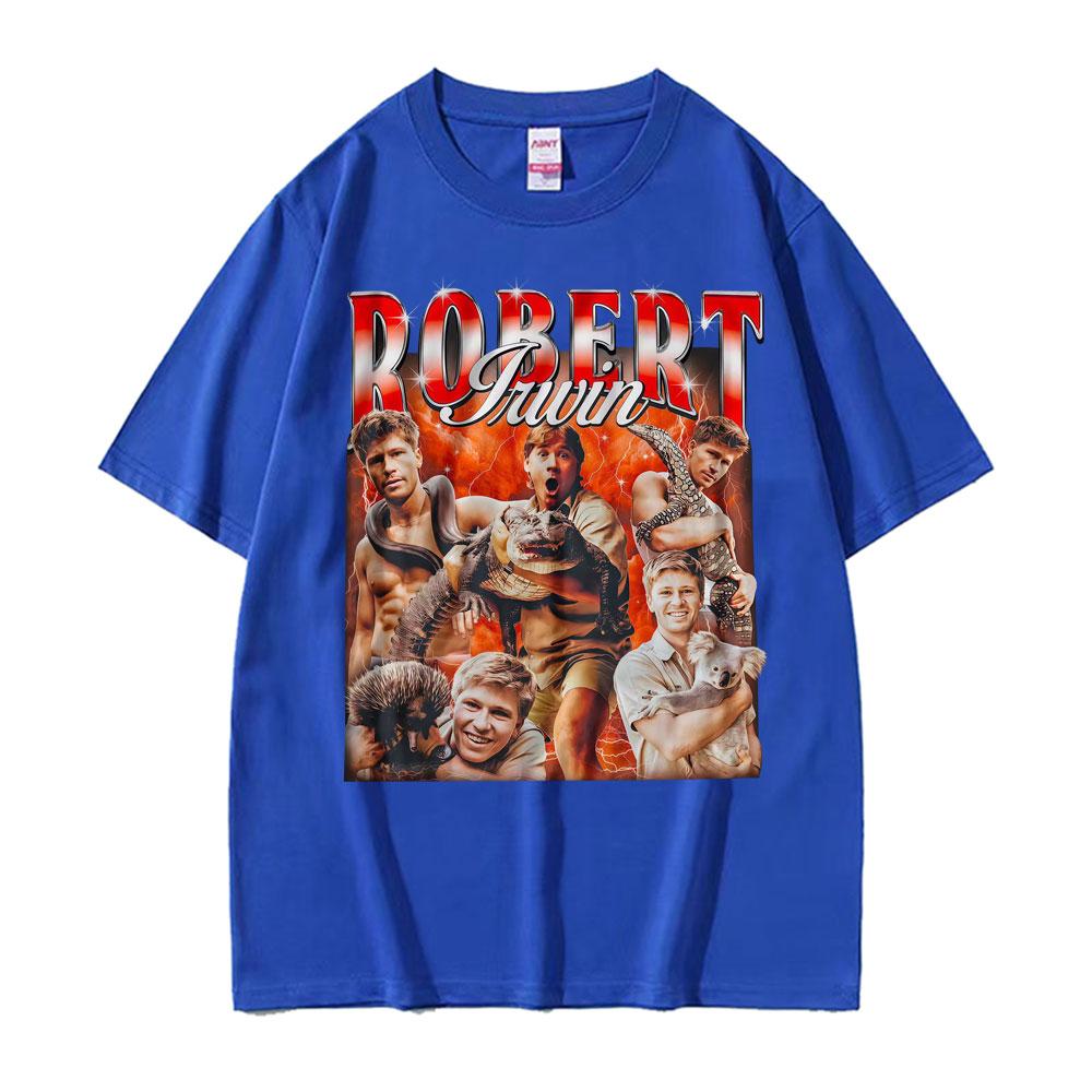 Funny Robert Irwin Zookeeper Vintage Graphic Tshirts Unisexs Women Harajuku Summer Oversized T Shirts Casual Cotton Loose Tshirt