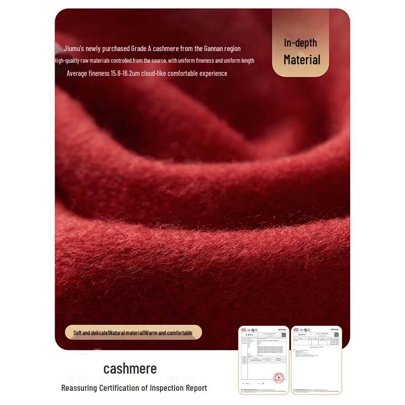 JIUMU Women's Gradient Pure Cashmere Scarf and Shawl