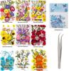 205Pcs Pressed Dried Flower For Resin Natural Dry Flower Leaf with Tweezers Sticker for Art Craft Candle Jewelry Making