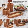 Hardness Rattan Wicker Woven Serving Baskets Handwoven 7 Styles Drain Chopstick Fork Spoon Holder Household