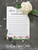 Inkdotpot Pack of 50 Greenery Advice Cards, Advice & Wishes for The Bride and Groom, Mr and Mrs Wedding Game Activity 5x7 Inches