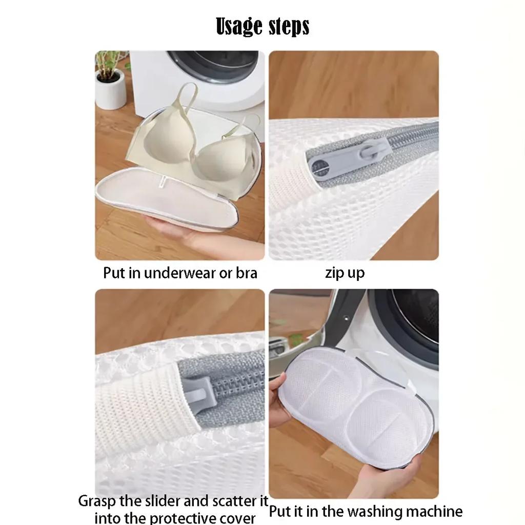 Exquisite Bra Mesh Laundry Bag Suitable for Washing Machine Underwear Bra Washing Bag with Zipper Anti-deformation Bag