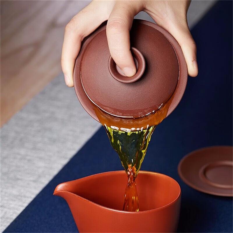 Yixing Purple Clay Gaiwan Tea Bowl
