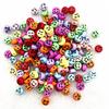 100pcs 7x4mm 6x6mm Mixed Alphabet Letter Beads Charms Beads for Making Jewelry Diy Handmade Bracelets Accessories