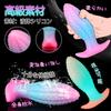 Loofah 4th Generation Anal 6cm X TaRiss's Plug, Luminous, Uneven, Anchor-Shaped Base, Silicone, Blue, Pink, L, 17.8cm