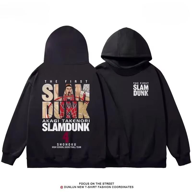 2024 Japanese Anime SLAM DUNK Men's Cotton Hoodie Pattern Printed Hoodie Loose Full Matching Preppy Style