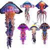 1 Set Colorful Kites Children'S Toys Professional Flying Fluorescent Jellyfish Kites For Adults Outdoor Games