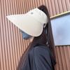 Large Brim Ponytail Cap Summer Beach Fisherman Hats New Women Sun Hat  for Outdoor Travel