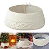 Classical Design Knitted Tree Skirt With Secure Clamping System Christmas Tree Skirt with Clips For Seasonal Celebration