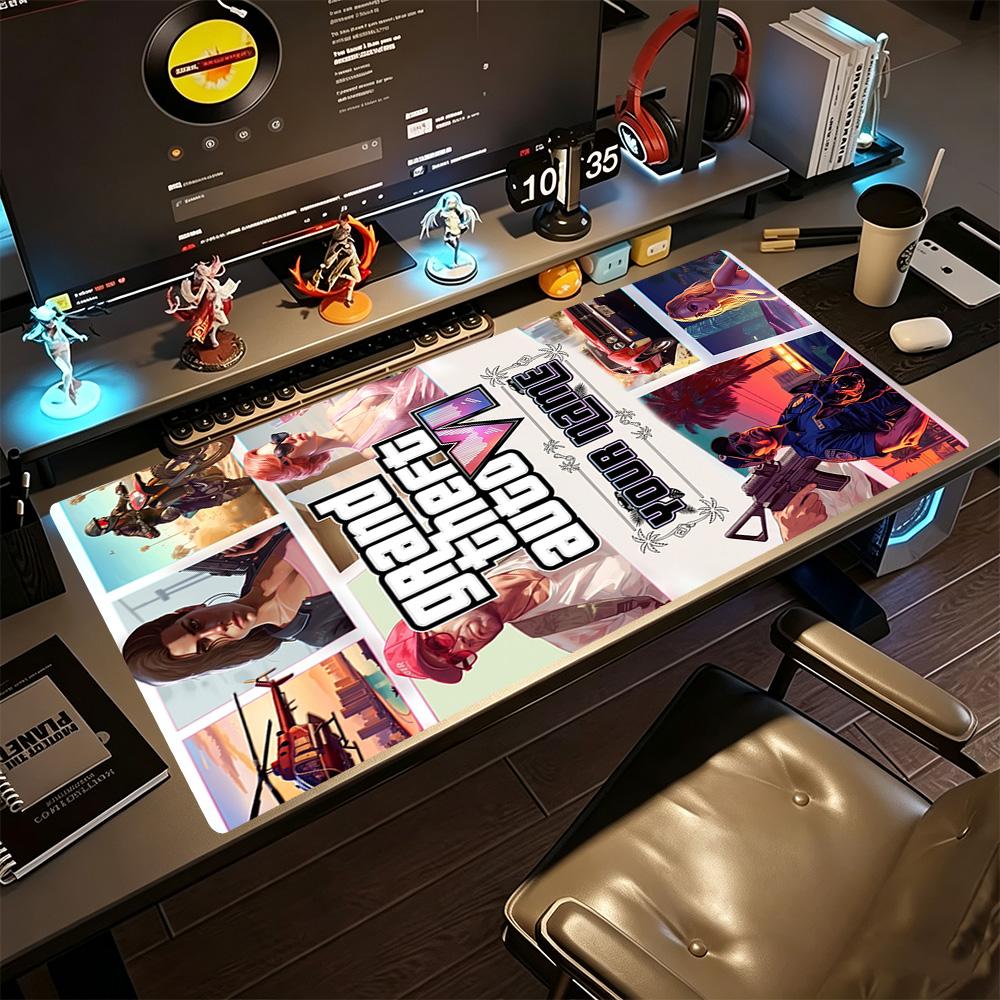 Gta Personlig Text Musmatta Tangentbordsmatta Skrivbordsmusmatta Halkfri Gummibas Perfekt för Kontorsbordstillbehör Skola Hem