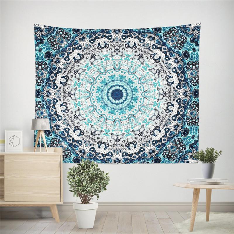 Mandala Poliester 180*230cm Kwadratowy Gobelin Wiszący na Ścianę Dywan Koc Mata do Jogi do Dekoracji Domu Sypialni