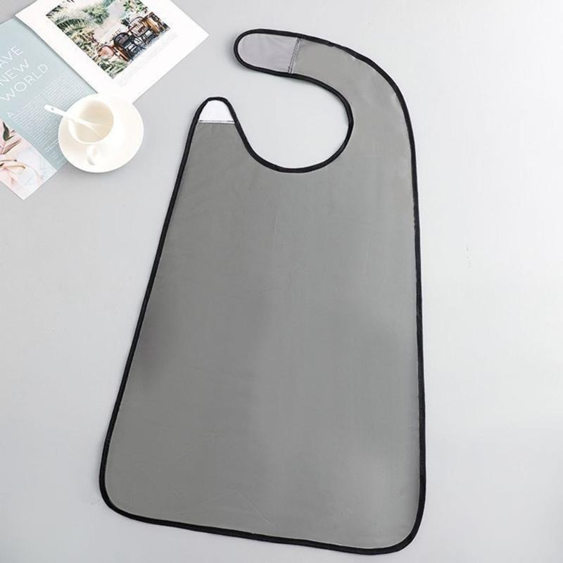 Waterproofing Adult Dining Bib Scarf for Elderly Comfortable Reusable Clothing Protector Fashionable
