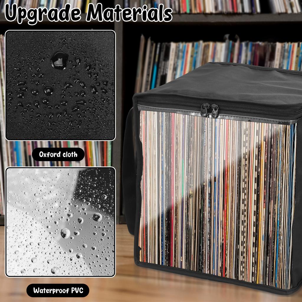 1/2/4 Pcs Vinyl Record Storage Box Large Capacity Clear Album Storage Crate with Lid and Handle Home Closet Multi-role Organizer