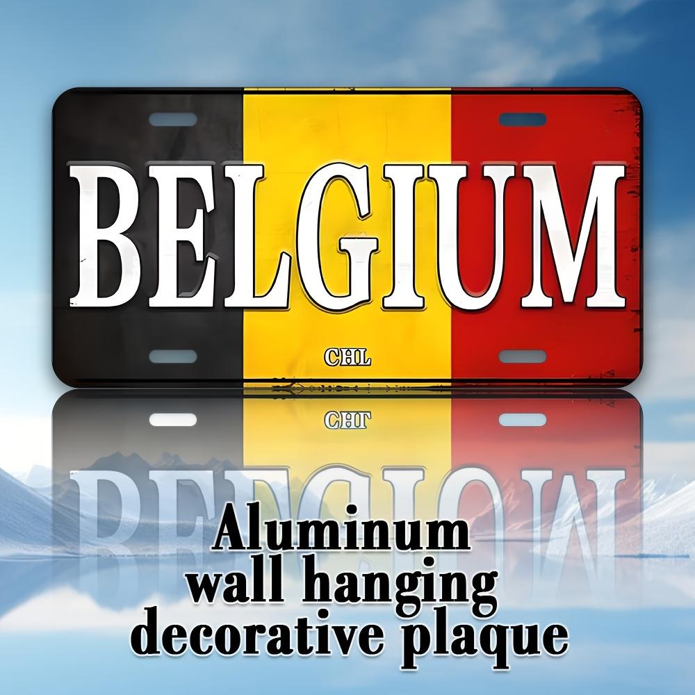 

Belgium License Plate Design Aluminum Wall Decor Rustic Metal Sign for Home Garage Cafe Bar Restaurant Distressed Dut 15x30cm(5.9x7.8inch)