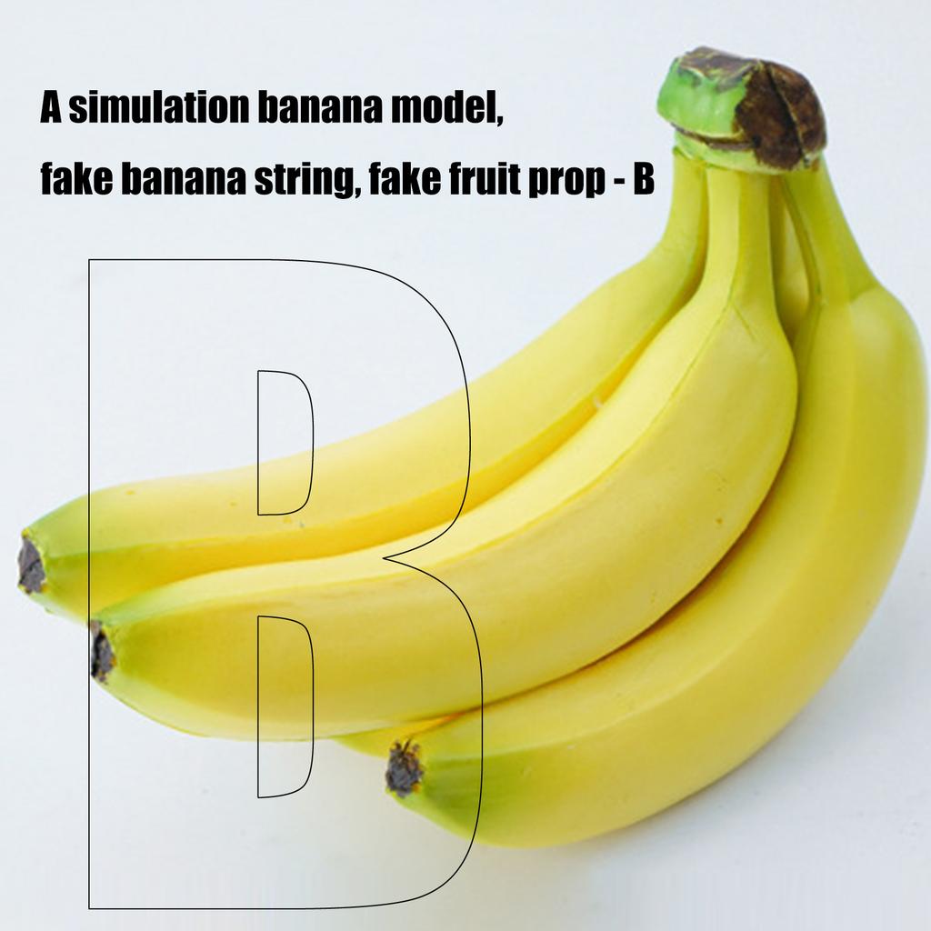 Artificial Banana Simulation Banana Fruit Model for Home Kitchen Wedding Table Decoration Basket Display Photography
