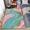 Abstrakter Türkis-Rosa Marmor Teppich mit Gold-Glitzer Design Geeignet zur Verwendung als Anti-Rutsch für Wohnzimmer Schlafzimmer Sofas