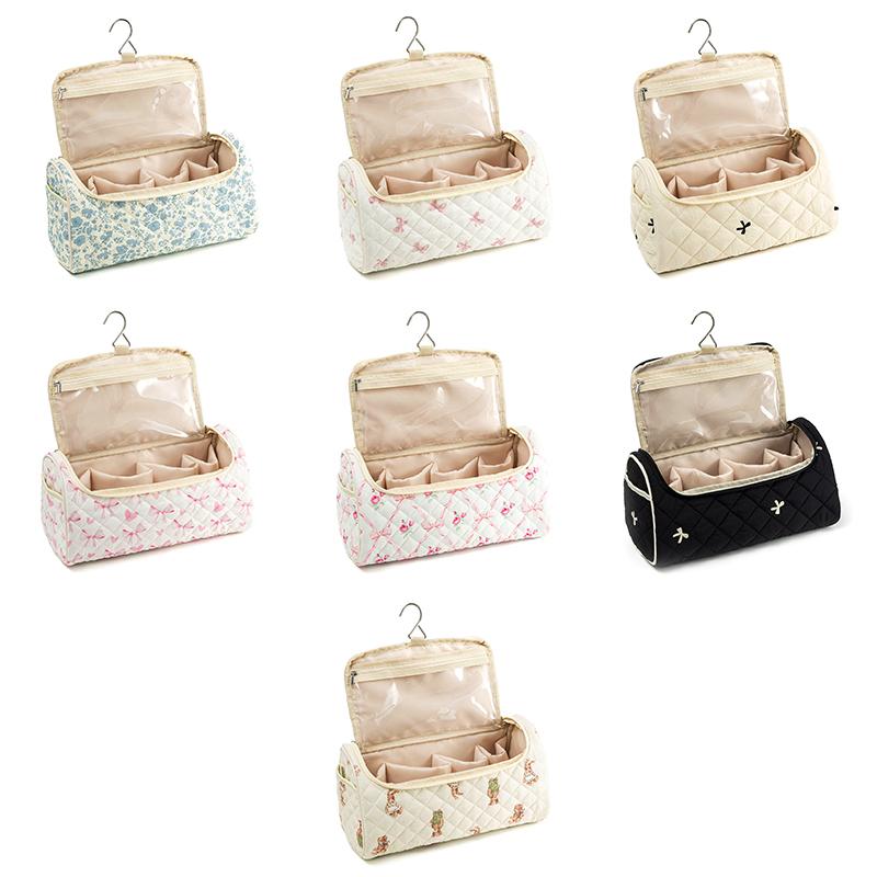 Quilted Travel Case For Dyson Airwrap Cotton Hair Tools Travel Bag Hangable Storage Bags With Hanging Hook