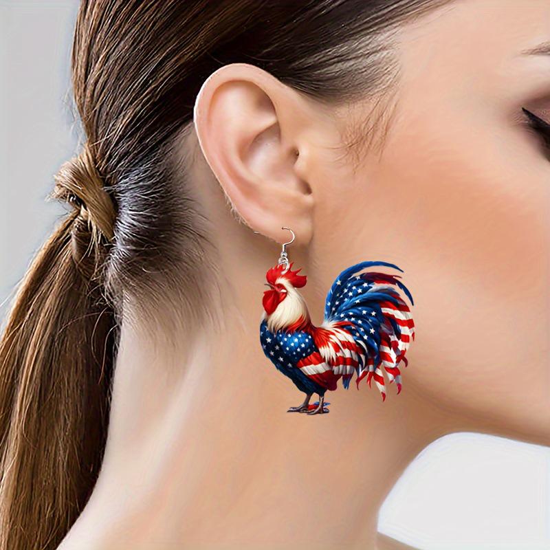 American Flag Independence Day Acrylic Earrings 2026