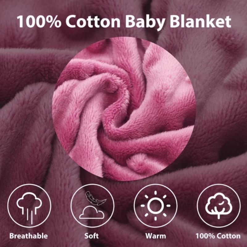Thick Winter Baby Swaddle Blanket for Baby Stroller Car Seat Super Soft & Warm Double Sided Baby Swaddle for Newborn 0-12 Months