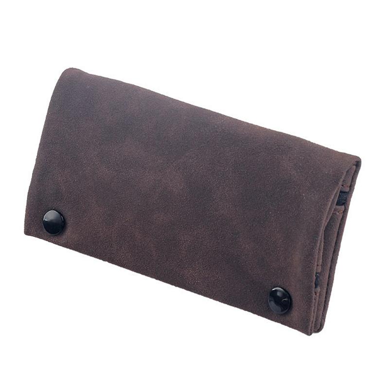 Frosted Leather Hand Cigarette Bag Foldable Storage Bag Handmade  Lighter Pouch Multifunctional  Moisturizing Bag