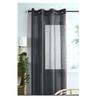 Voilage - Linwood - Noir - 140 x 260 cm - 100% Polyester - 8 Œillets en Métal