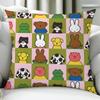 Animation Cute M-Miffy-Es Cushion Cover Birthday Anniversary Gifts Double Sided Printed Zipper Cushion Cover Soft Skin Bedding