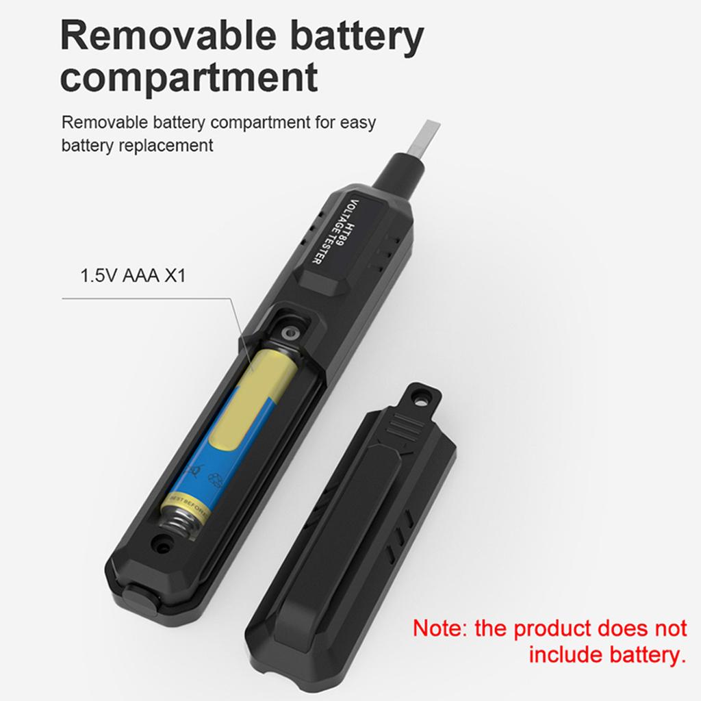 HABOTEST HT89 Voltage Tester AC 12.300V Contact Voltage Detector for LiveCelsiusNull Wire with Flashlight LCD Display Breakpoint Finder with Sound and