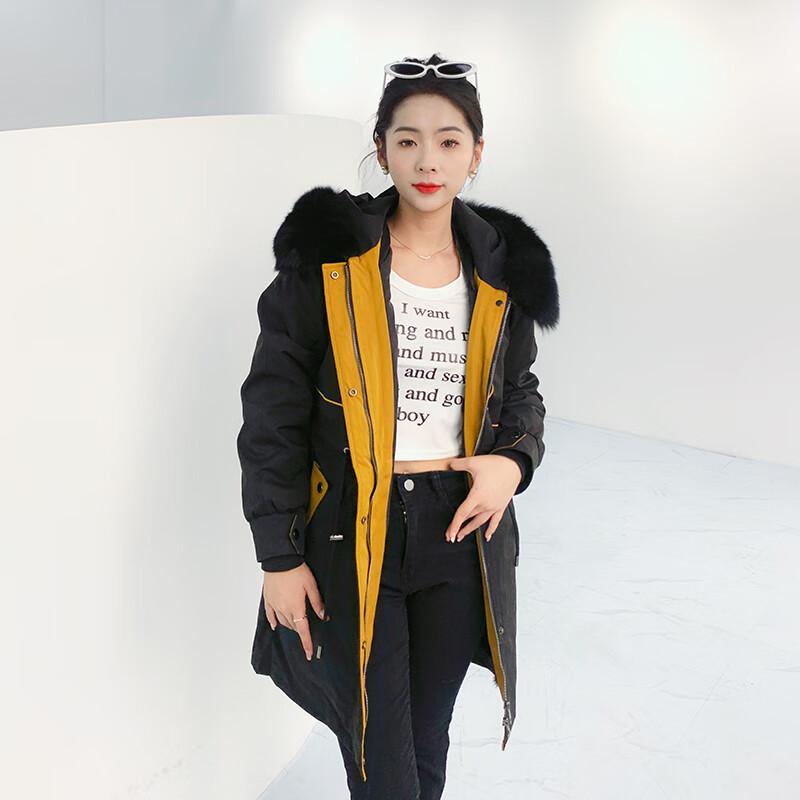 Kaiser Women's Fox Fur Collar Rabbit Fur Lined Parka