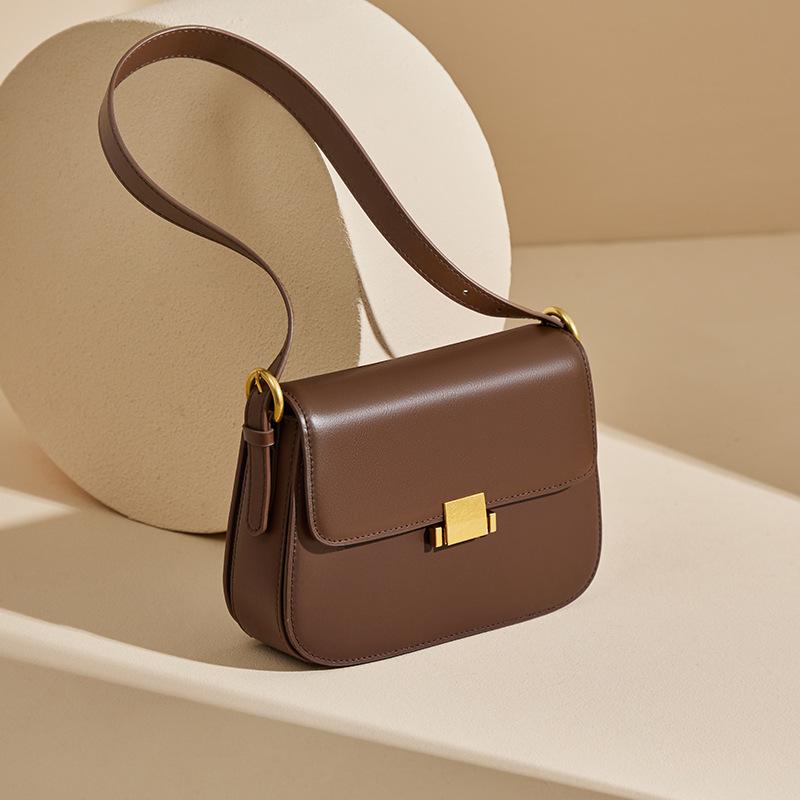 Mrs. Qiao Underarm Bag 2025 New Women's Bag Autumn Winter Crossbody Small Square Bag High-end Single Shoulder Genuine Leather Women's Bag