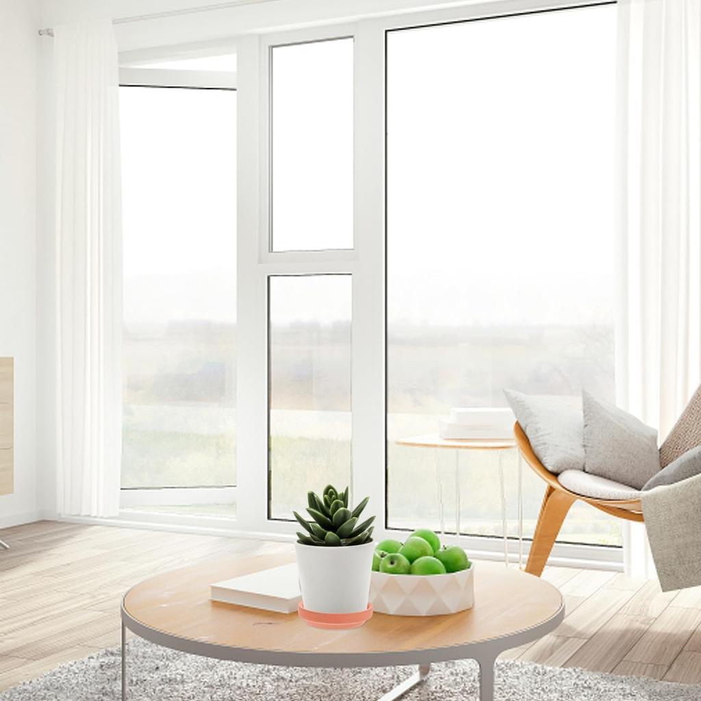 6 Pcs 3 inch Terracotta Pots Saucers Drip Trays Terracotta Planter Tray Water Catcher Round Durable Thicker Saucers for Indoor Planters Succulents