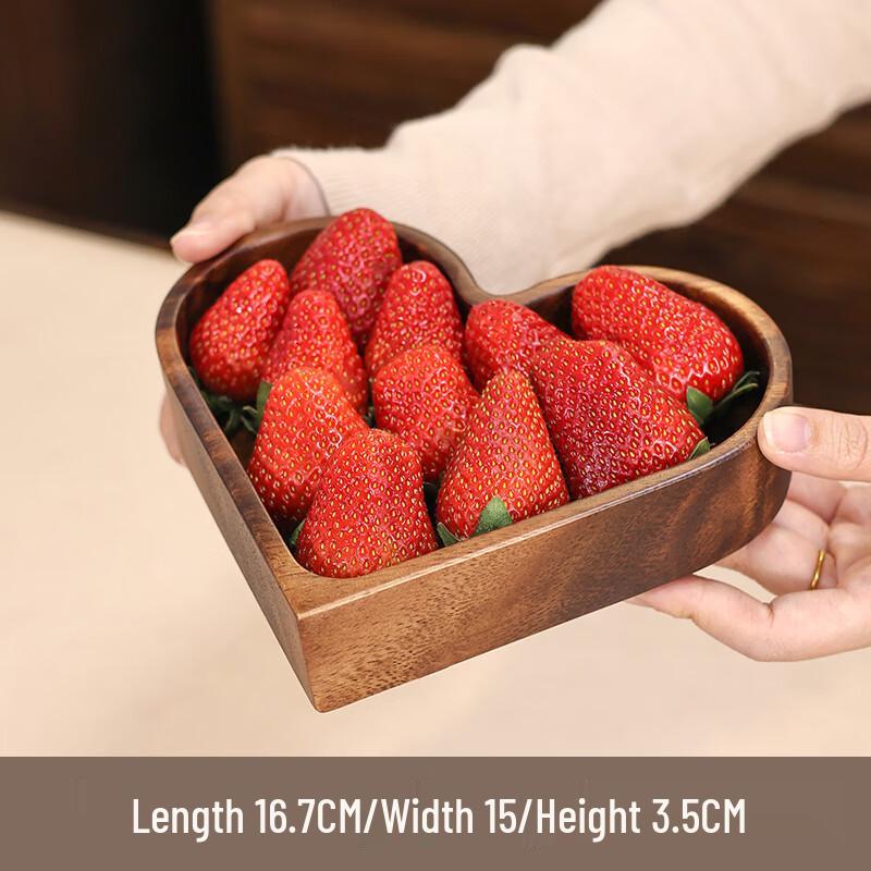 Molona Heart Walnut Wood Serving Tray