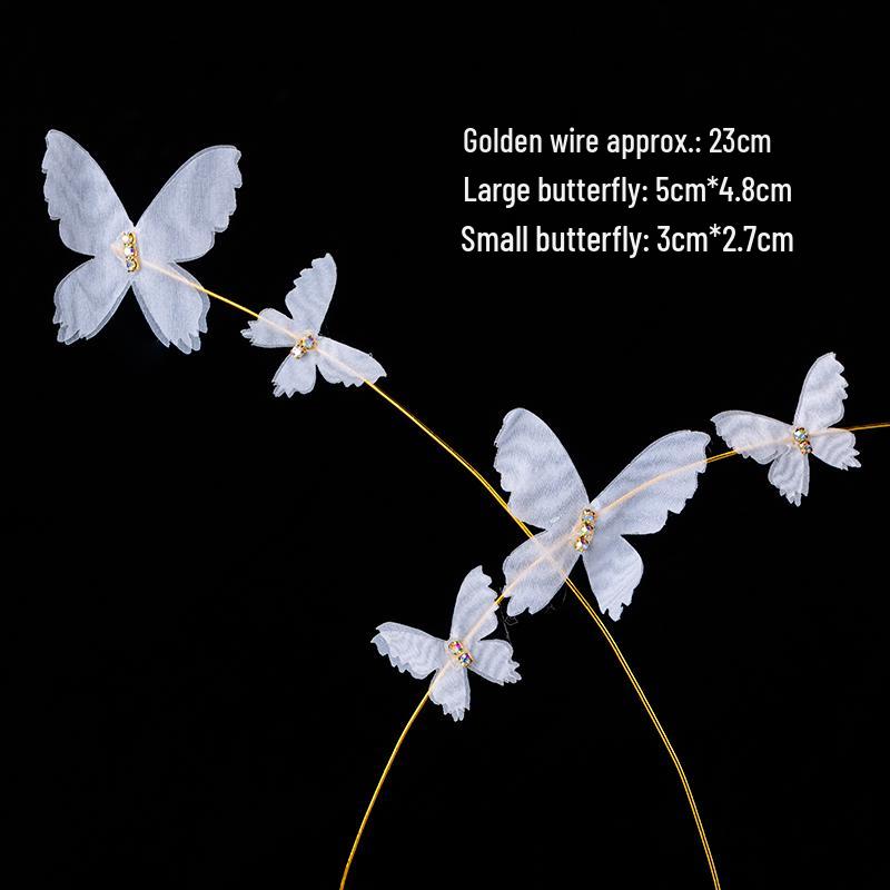 Toppere de tort fluturi roz cu margini aurii - Perfecte pentru sărbătorile de ziua de naștere ale prințeselor