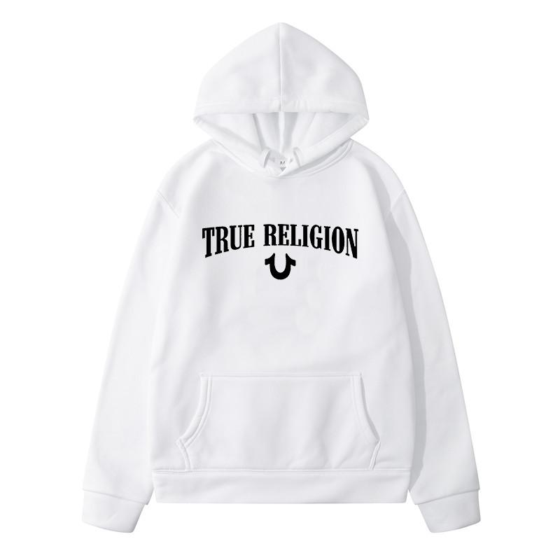 

True Religion Design Hoodie Мужская осенне-зимняя чистая толстовка с капюшоном большого размера для женщин Fashipn Casual Style с длинным рукавом и капюшоном S