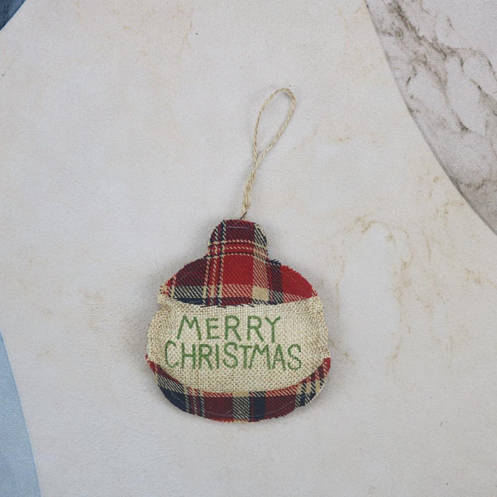 4pcs/set Portable Country Christmas Socks Pastoral Christmas Tree Hangers  New Year