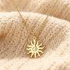 Stainless Steel Sun Necklaces Pendant Necklace Sunlight Sunshine Stainless Steel Chain Choker Thanksgiving Mother's Day