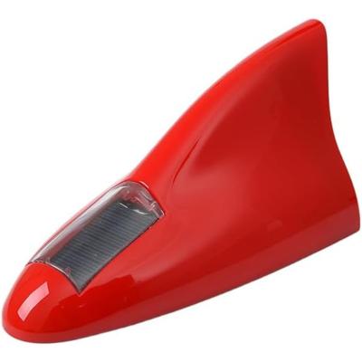 Emuia Solar-powered Shark Fin Antenna for Cars, Built-in 18 LED