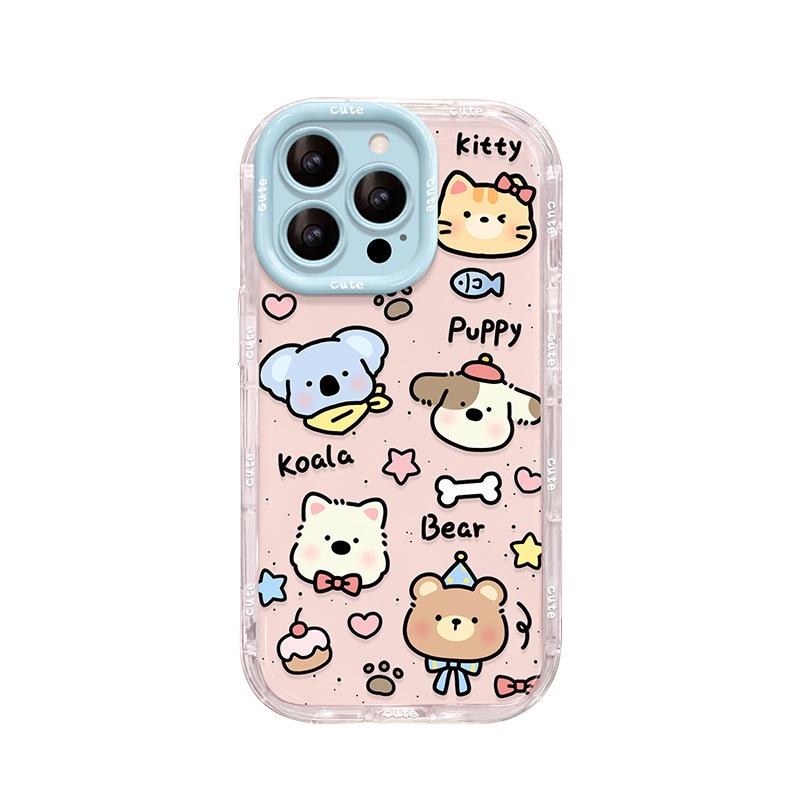 Full screen animals are suitable for Apple 16e mobile phone case iphone15promax cute anti-drop 13 all-inclusive 14 girls