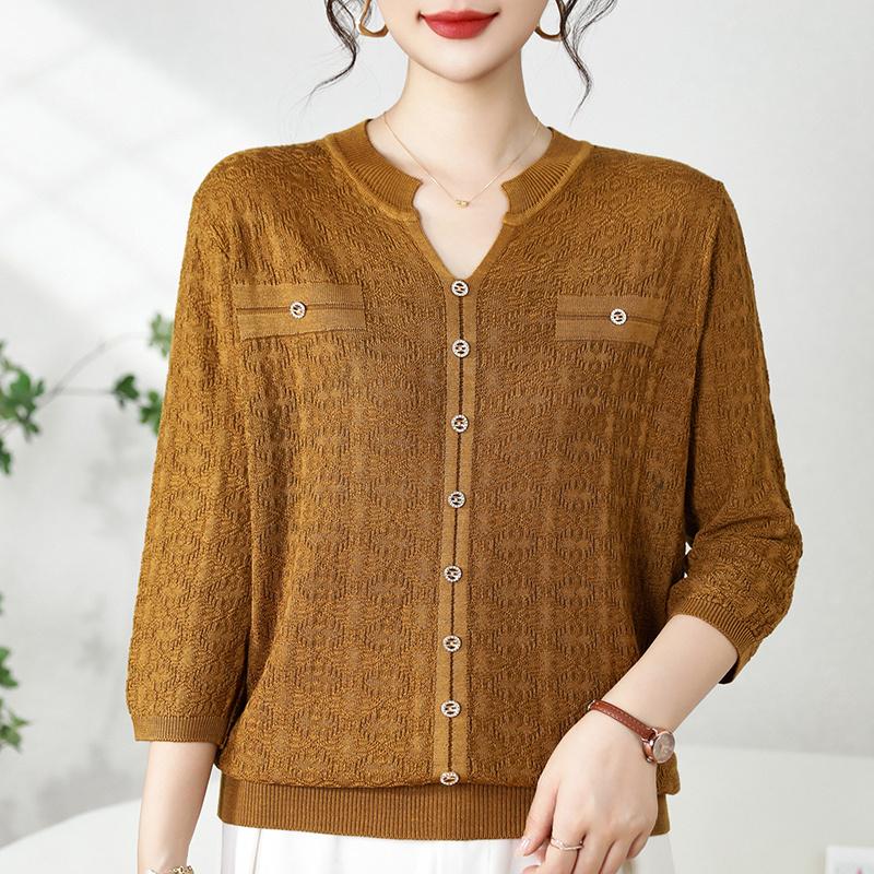 QingHe Cashmere Damski sweter z 30% kaszmiru - Miękki i ciepły pulower z mieszanki wełny