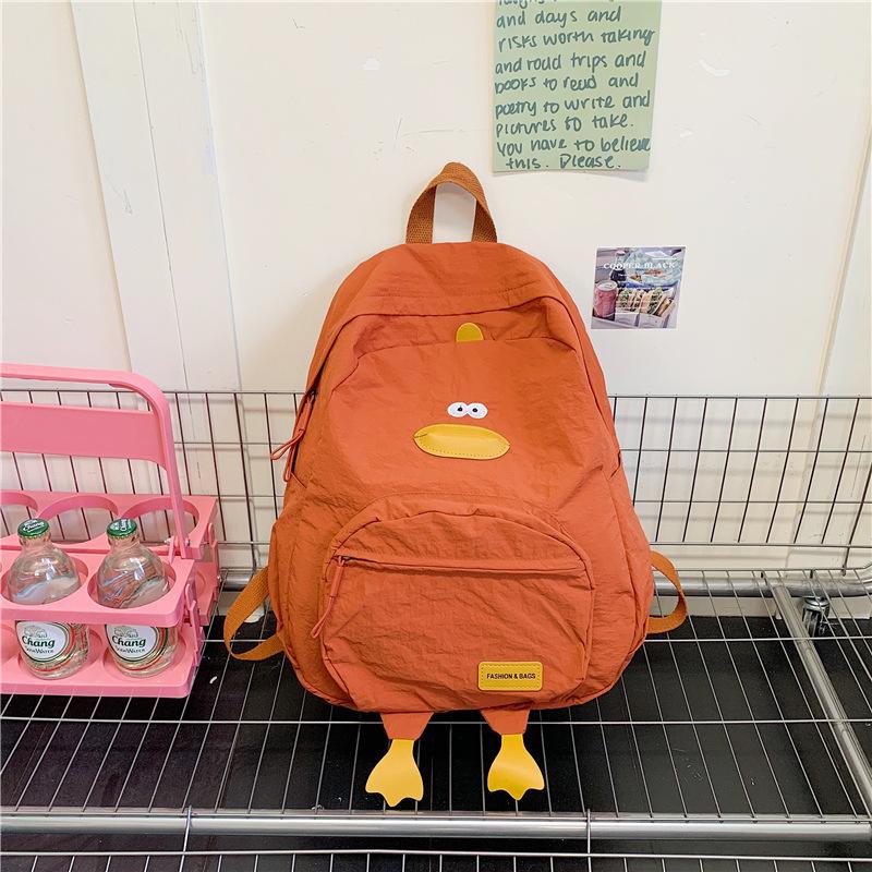 Schoolbagins Large Capacity School Bag Girls Elementary School Japanese Cartoon Super Cute Cute Duck Chicken Backpack Children's Backpack