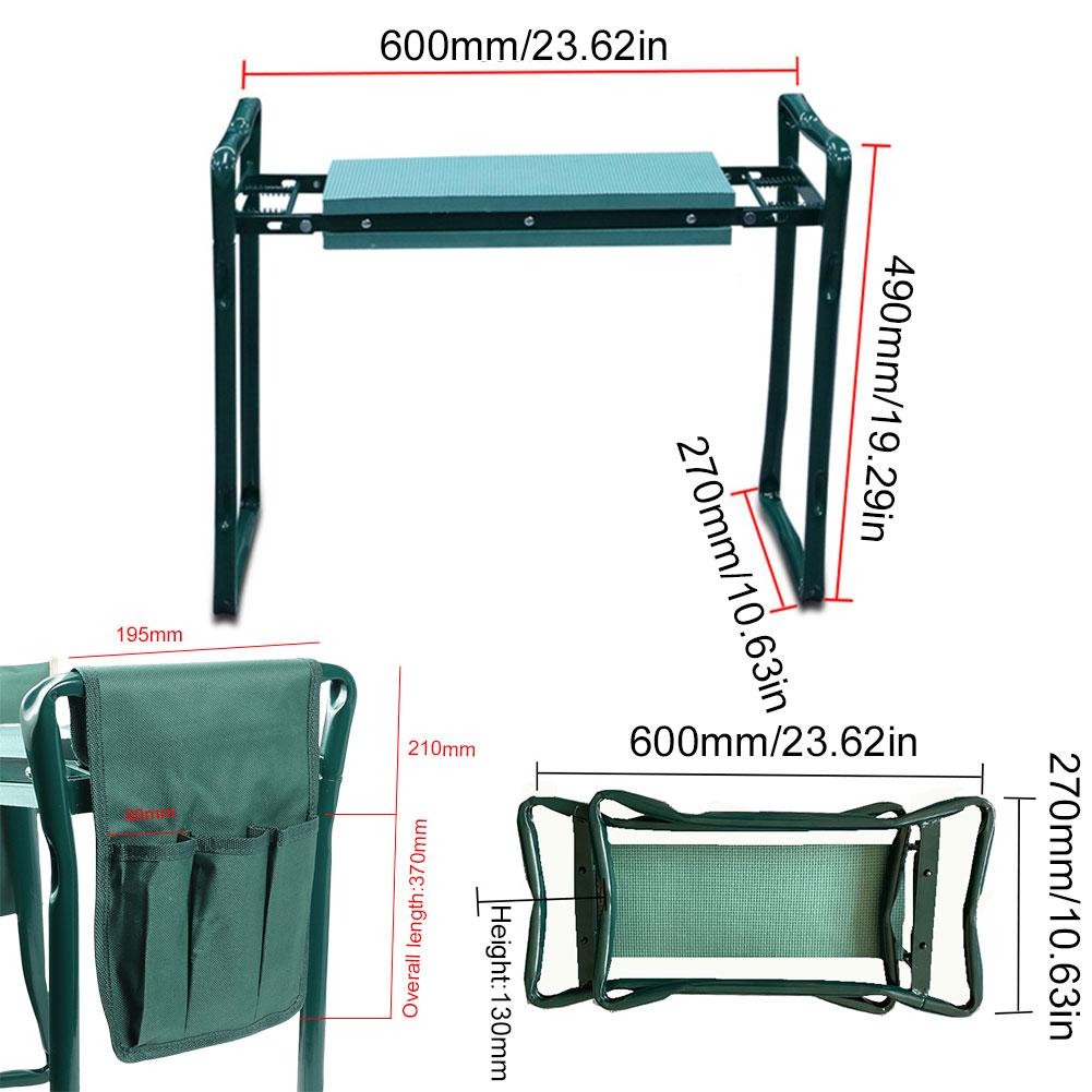 Foldable Gardening Bench with Tool Bag Garden Kneeler Seat EVA Foam Pad for Kneeling and Sitting Gardening Gifts for Women Men