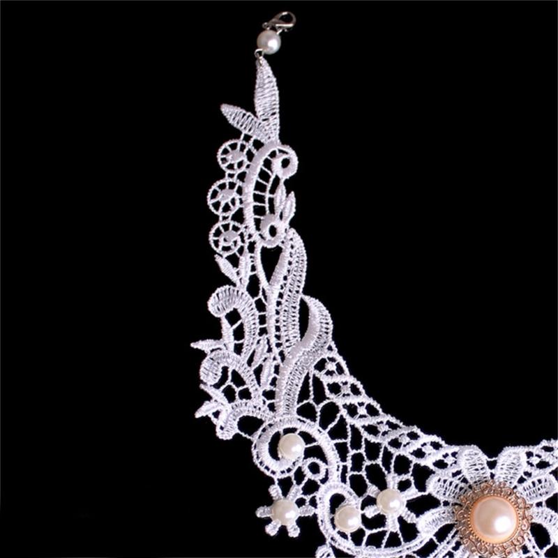 Elegant Beaded Lace Neck Piece Vintage Style Adjustable For Women Party Wedding Accessory