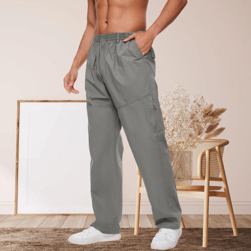 

Мужские легкие повседневные брюки прямого кроя свободного покроя для улицы, больших размеров, для ношения весной и осенью XXL