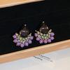 Silver Needle Heart Zircon Rhinestone Earrings - High-End Fashion Design