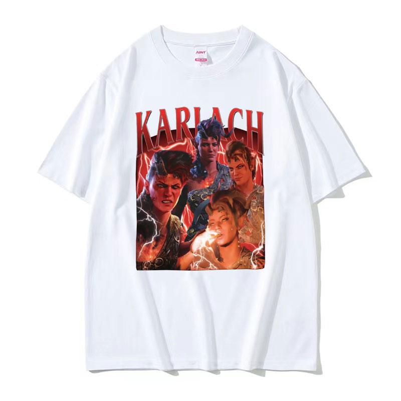 

Vintage 90s Graphic Style T Shirt Karlach Baldurs Gate 3 Girl Dinner T-Shirt for Men Women Harajuku Fashion T Shirts Streetwear 4XL
