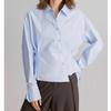 French-style foreign-style shirt, top, versatile and thin, casual and irregular design, long-sleeved shirt, small shirt, loose new.
