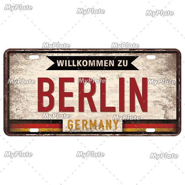 [MyPlate] Country City Style 15x30CM Plate Vintage Metal Sign Plaque Tin Sign Man Cave Decoration Bar Sign Club Poster Gift